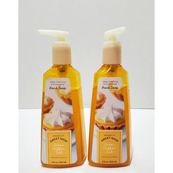 Lot of 2 Bath & Body Works LEMON CHIFFON TART Deep Cleansing Hand Soap 8 fl oz - Picture 1 of 10